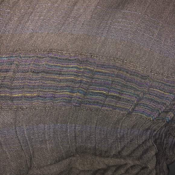 Neutral Summer Scarf with Rainbow a Detail - Picture 2 of 2